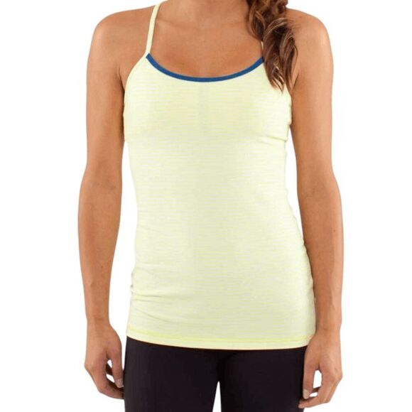 LULULEMON ATHLETICA Power Y Tank 'Luon Light Size 6 - Picture 2 of 5